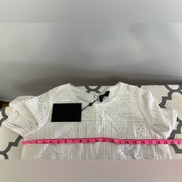 The Kooples Floral White Embroidered Dress Size 3= Size L = US 8 - Picture 7 of 12